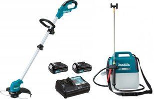 Набор аккумуляторных инструментов: триммер Makita UR100DWAE и опрыскиватель Makita US053DZ (UR100BEO1) UR100BEO1 фото