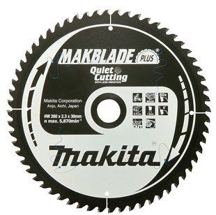 Диск пиляльний по дереву 235х30 мм 24T Makita Makblade Plus qulet cutting B-09444 B-09444 фото