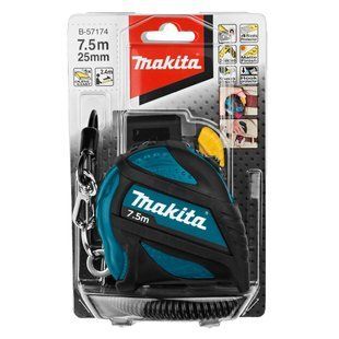 Рулетка вимірювальна 7.5 м з тримачем на пояс Makita B-57174 B-57174 фото