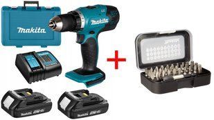 Шуруповерт аккумуляторный Makita DDF453SYE с набором бит Makita D-30667 (42 Нм, 1.5-13 мм, LXT) DDF453SYE_BEO1 фото