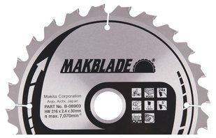 Диск пильный по дереву 216х30 мм 24T Makita Makblade B-08903 B-08903 фото