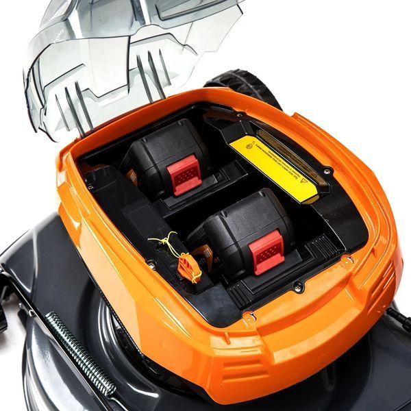 Газонокосилка аккумуляторная самоходная GTM BLM48-SP и мотокоса аккумуляторная GTM BC36/340BL (GTM 18+18 В, комплект) 83906 фото