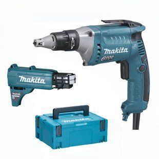 Шурупокрут для гіпсокартону мережевий Makita FS6300JX2 (0-6000 об/хв, 1/4", 570 Вт) FS6300JX2 фото