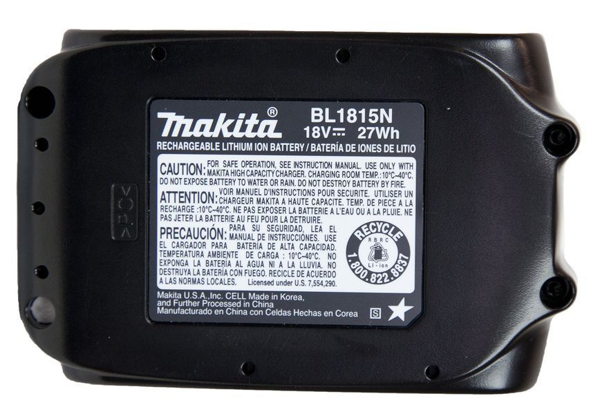 Акумулятор BL1815N (18 В, 1.5 А&sdot;год) та зарядний пристрій для продукції Makita LXT (BL1815BEO1) BL1815BEO1 фото