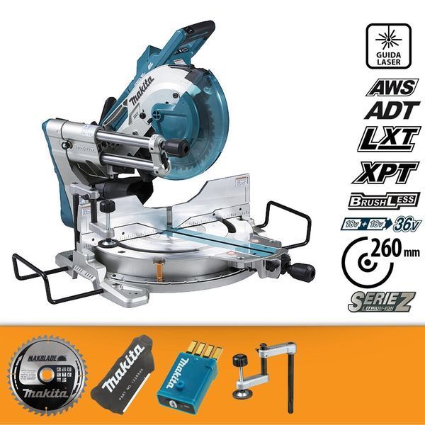 Пила торцювальна акумуляторна з протяжкою Makita DLS111ZU (без акумуляторів) DLS111ZU фото