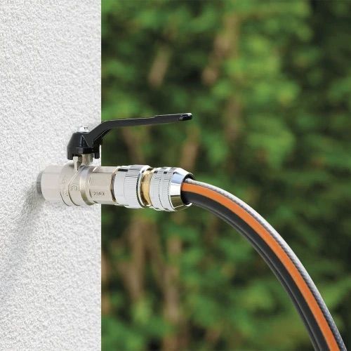Коннектор для поливочного шланга 1/2"-5/8" с системой "Aquastop" Claber Metal-Jet 9610 82951 фото