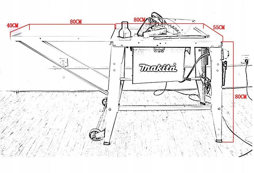Пила дисковая настольная Makita 2712 (315 мм, 85 мм, 3400 об/мин, 2000 Вт) 2712 фото