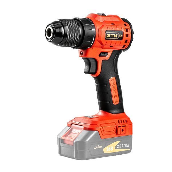 Шурупокрут акумуляторний GTM DS18/50BL (50 Нм, 1.5-13 мм, BL, 18 В, без акумуляторів та зарядного пристрою) 3093 фото