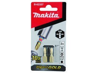 Біта торсіонна PH2 25 мм Makita Impact Gold Super Slim B-62337 (2 шт) B-62337 фото
