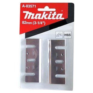 Ножі стругальні 82 мм для рубанка Makita 1100, 1902, N1923H, KP0800, KP0810, BKP180 DKP180, DKP181, KP001G (A-83571) A-83571 фото