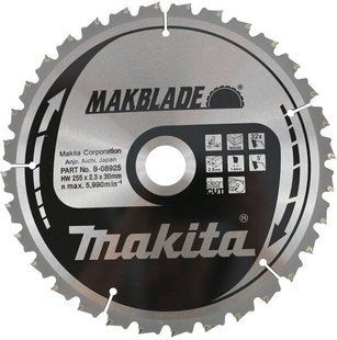 Диск пильный по дереву 255х30 мм 32T Makita Makblade B-08925 B-08925 фото