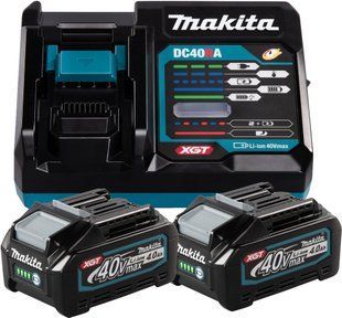 Набір акумуляторів BL4040 (2 шт) та зарядний пристрій для продукції Makita XGT (191L77-9) 191L77-9 фото