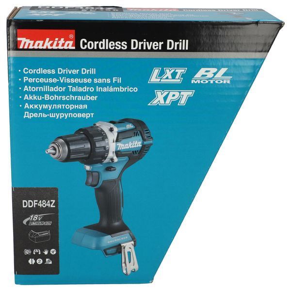 Шурупокрут-дриль акумуляторний Makita DDF484Z (54 Нм, 1.5-13 мм, BL, LXT, без акумуляторів та зарядного пристрою) DDF484Z фото
