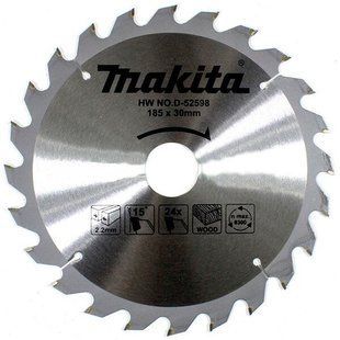 Диск пильный по дереву 185х30 мм 24T Makita Standart D-52598 D-52598 фото