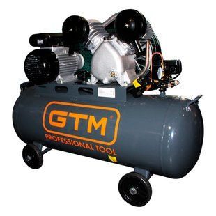 Компресор виского тиску ремінний GTM KCJ2070-100L (100 л, 320 л/хв, 2.2 кВт, 220-240 В) 27160 фото