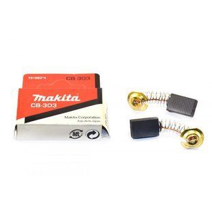Щетки угольные Makita CB-303 для M9002, M9003, M5802, HS7611, HS7601, HS6601, 2107FK, 4101RH, 4131, 5017RKB, 5603R, 5604R, 5704R, 5705R, 5705RK, 6305, 9227CB, 9403, 9404, 9903, 9920, DA4000LR, JR3050T, JR3060T, JR3061T, JR3070CT, LS0714, LS0714 (191D85-2) 191963-2 фото