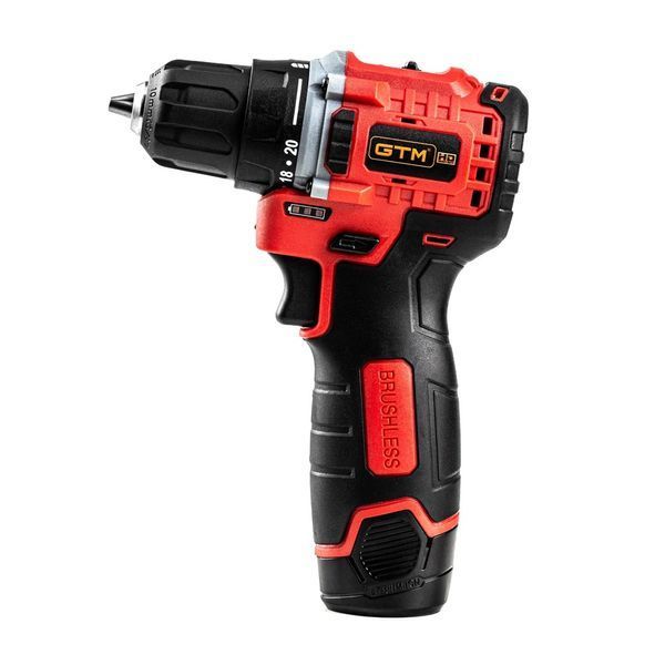 Шурупокрут акумуляторний GTM DS12/38BL з ліхтарем GTM FLC12/1 (38 Нм, 0.8-10 мм, BL, 12 В) 2896_BEO1 фото
