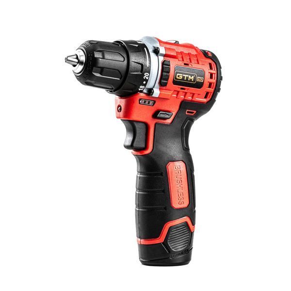 Шурупокрут акумуляторний GTM DS12/38BL з ліхтарем GTM FLC12/1 (38 Нм, 0.8-10 мм, BL, 12 В) 2896_BEO1 фото