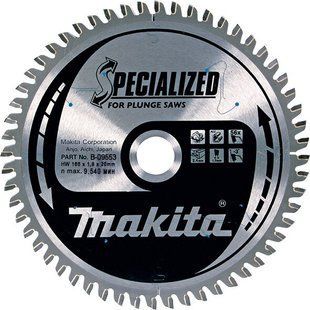 Диск пильный для алюминия 160х20 мм 60T Makita Specialized for aluminum cutting B-09553 B-09553 фото
