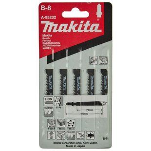 Набір полотен HСS для лобзика по дереву Makita A-85232 (5 шт) A-85232 фото