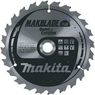Диск пильный по дереву 190х20 мм 60T Makita Makblade Plus B-08757 B-08757 фото