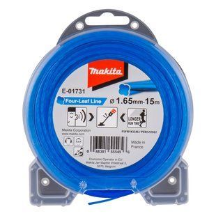 Жилка косильная 1.65 мм "четырехлистник" Makita E-01731 (15 м) E-01731 фото
