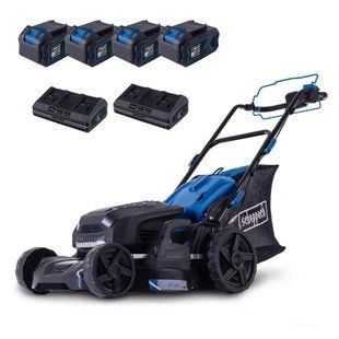 Газонокосилка аккумуляторная Scheppach MP470-X SET XL2x2 (47 см, 25-75 мм, 75 л, BL, 2х20 В) 5911417400  фото
