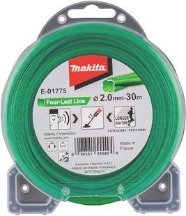 Жилка косильна 2.0 мм "чотирилисник" Makita E-01775 (30 м) E-01775 фото
