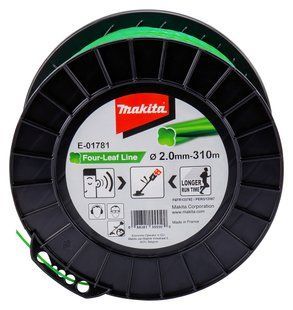 Жилка косильна 2.0 мм "чотирилисник" Makita E-01781 (310 м) E-01781 фото