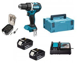 Шуруповерт-дрель аккумуляторный Makita DDF484RTJ с набором бит Makita B-68317 (54 Нм, 1.5-13 мм, BL, LXT) DDF484RTJ_BEO1 фото