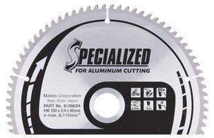 Диск пильный для алюминия 250х30 мм 80T Makita Specialized for aluminum cutting B-09634 B-09634 фото