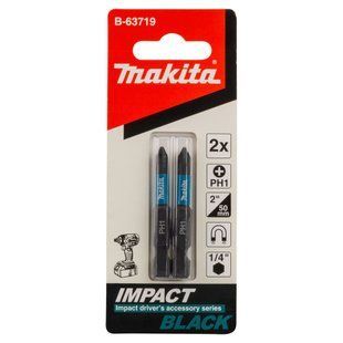 Биты торсионные PH1 50 мм Makita Impact Black B-63719 (2 шт) B-63719 фото