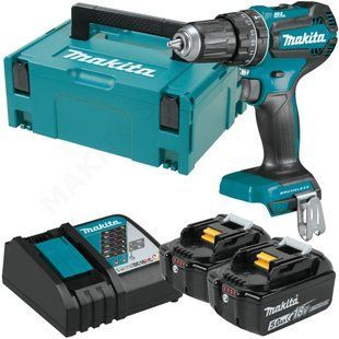 Шурупокрут з ударним режимом акумуляторний Makita DHP485RTJ (50 Нм, 1.5-13 мм, BL, LXT) DHP485RTJ фото
