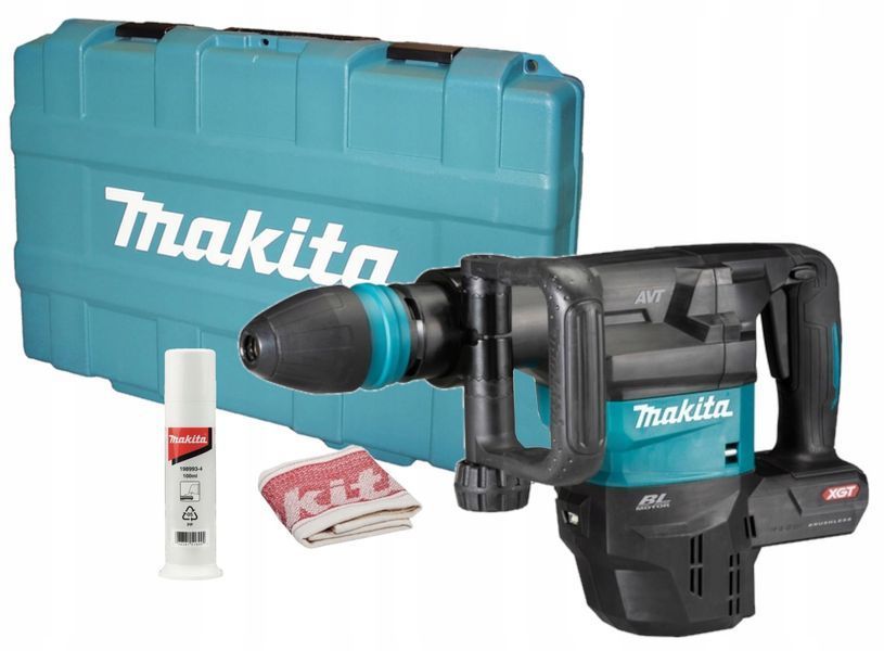 Молоток отбойный аккумуляторный Makita HM001GZ (9.4 Дж, 0-2650 мин-1, XGT, 1100 Вт, BL, SDS-MAX, AVT, 5.8 кг, без аккумуляторов и зарядного устройства) HM001GZ фото