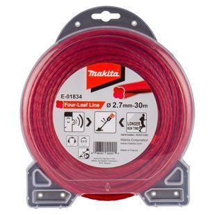 Жилка косильна 2.7 мм "чотирилисник" Makita E-01834 (30 м) E-01834 фото