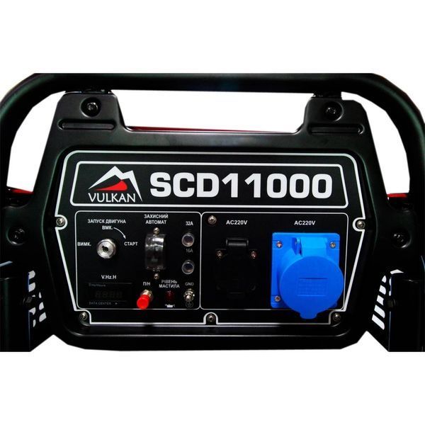 Генератор электроэнергии дизельный Vulkan SCD11000 (9.0/10 кВт, 230 В, AVR, 2.7 л/ч, 154 кг) 34105 фото