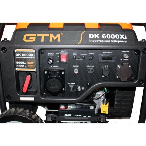 Генератор електроенергії бензиновий GTM DK6000Xi (5.5 кВт, 220 В, AVR, 1.5 л/год, 44 кг) 34058 фото