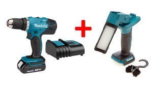 Шуруповерт аккумуляторный Makita DDF453SYX5 с фонарем Makita DML816X (42 Нм, 1.5-13 мм, LXT, DDF453BEO2) DDF453BEO2 фото