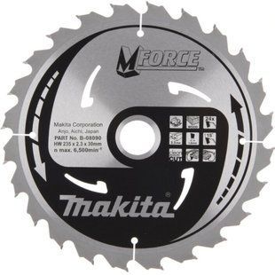 Диск пильный по дереву 235х30 мм 24T Makita M-Force B-08090 B-08090 фото