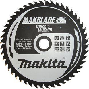 Диск пильный по дереву 260х30 мм 48T Makita Makblade Plus B-09824 B-09824 фото