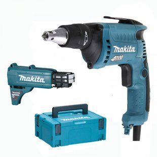Шурупокрут для гіпсокартону мережевий Makita FS4300JX2 (0-4000 об/хв, 1/4", 570 Вт) FS4300JX2 фото