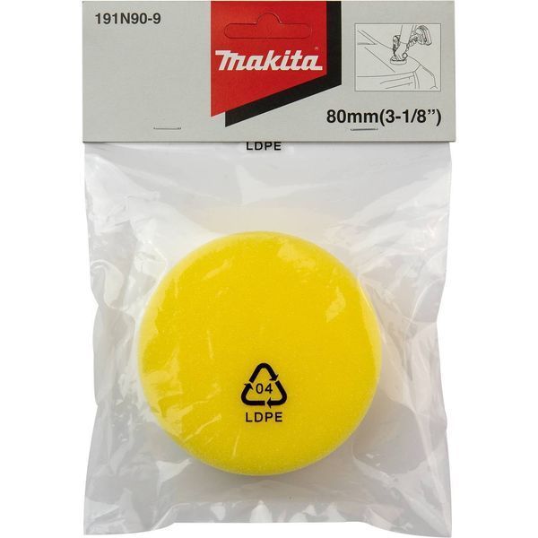 Диск полировочный губчатый 80 мм для Makita DPV300, PV301D (191N90-9) 191N90-9 фото