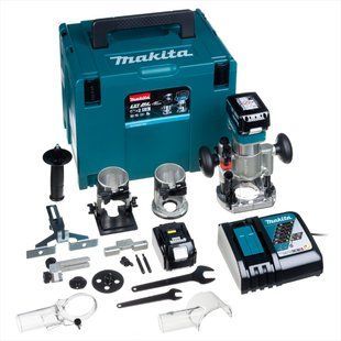 Фрезер аккумуляторный с набором аксессуаров Makita DRT50RTJX2 (6/8 мм, 10000-30000 мин-1, BL, LXT) DRT50RTJX2 фото