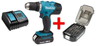 Шуруповерт аккумуляторный Makita DDF453SYX5 с набором бит Makita B-68317 (42 Нм, 1.5-13 мм, LXT, DDF453BEO4) DDF453BEO4 фото