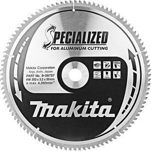 Диск пиляльний для алюмінію 350х30 мм 100T Makita Specialized for aluminum cutting B-09737 B-09737 фото