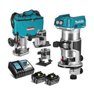 Фрезер аккумуляторный с набором аксессуаров Makita DRT50RTEX3 (6/8 мм, 10000-30000 мин-1, BL, LXT) DRT50RTEX3 фото