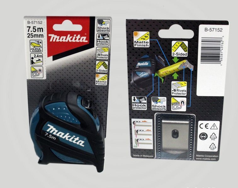 Рулетка вимірювальна 7.5 м Makita B-57152 B-57152 фото