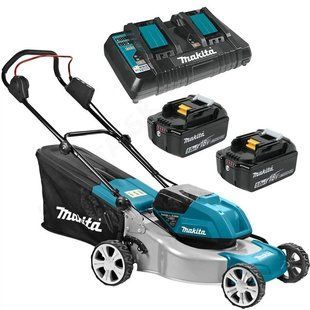 Газонокосарка акумуляторна Makita DLM460PT2 (46 см, 20-75 мм, 60 л, BL, LXT) DLM460PT2 фото