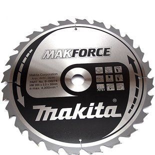 Диск пиляльний по дереву 355х30 мм 24T Makita Makforce B-08274 B-08274 фото